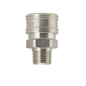 B-VHC6-6M Breco by Foster | FH Series | Two Way Valved Sockets | Quick Disconnect | 3/8" Male NPT Thread | Straight | Steel