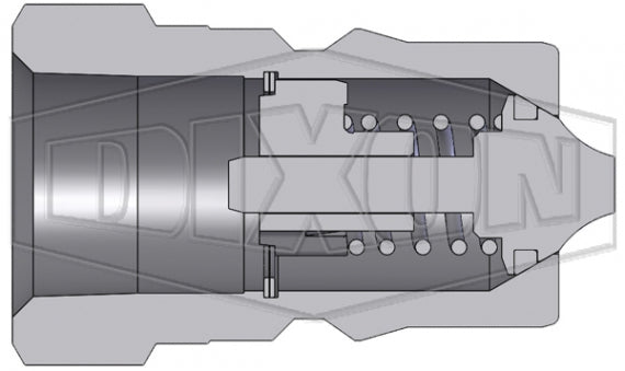 HS3F3-S by Dixon Valve | Hydraulic Quick Disconnect Coupling | HS-Series | 3/8" Female NPTF x 3/8" ISO-B Steam Interchange | Plug | 303 Stainless Steel
