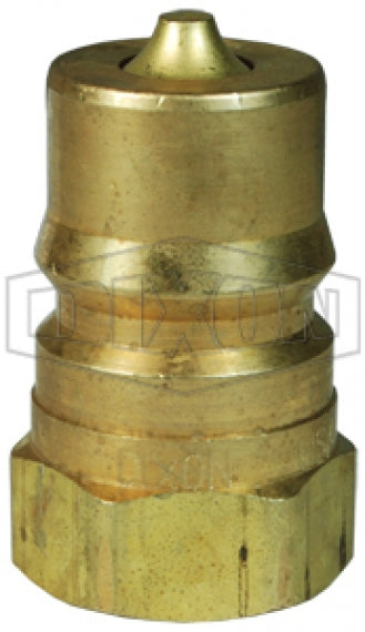 HS4F4-B by Dixon Valve | Hydraulic Quick Disconnect Coupling | HS-Series | 1/2" Female NPTF x 1/2" ISO-B Steam Interchange | Plug | Brass