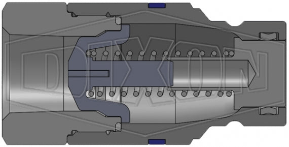HT6OF8 by Dixon Valve | Hydraulic Quick Disconnect Coupling | HT-Series | 1" Female ORB x 3/4" ISO16028 Flushface Interchange | Plug | Steel