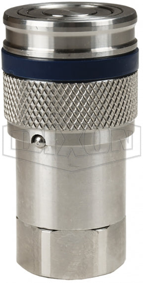 3HTF3-SS by Dixon Valve | Hydraulic Quick Disconnect Coupling | HT-Series | 3/8" Female NPTF x 3/8" ISO16028 Flushface Interchange | Socket | Nitrile Seal | 316 Stainless Steel