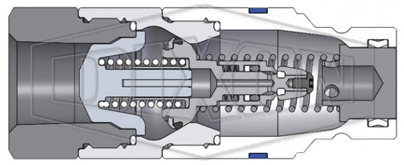 HTE5F6 by Dixon Valve | Hydraulic Quick Disconnect Coupling | HTE-Series | ISO 16028 Connect Under Pressure Flushface Plug | 3/4" Female NPTF x 5/8 Body Size | Plug | Steel