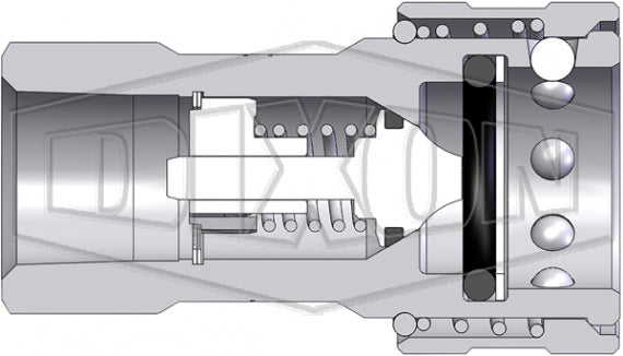 6KOF6 by Dixon Valve | Hydraulic Quick Disconnect Coupling | K-Series | 3/4" Female ORB x 3/4" ISO-A Interchange | Socket | Nitrile Seals | Steel