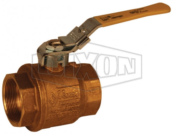 FBVL200 by Dixon Valve | Imported Ball Valve with Locking Handle | Full Port | 2" Female NPT x 2" Female NPT | Forged Brass