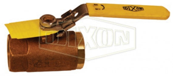 BBLV125 by Dixon Valve | Locking Handle Ball Valve | Standard Port | 1-1/4" Female NPT x 1-1/4" Female NPT | Bronze