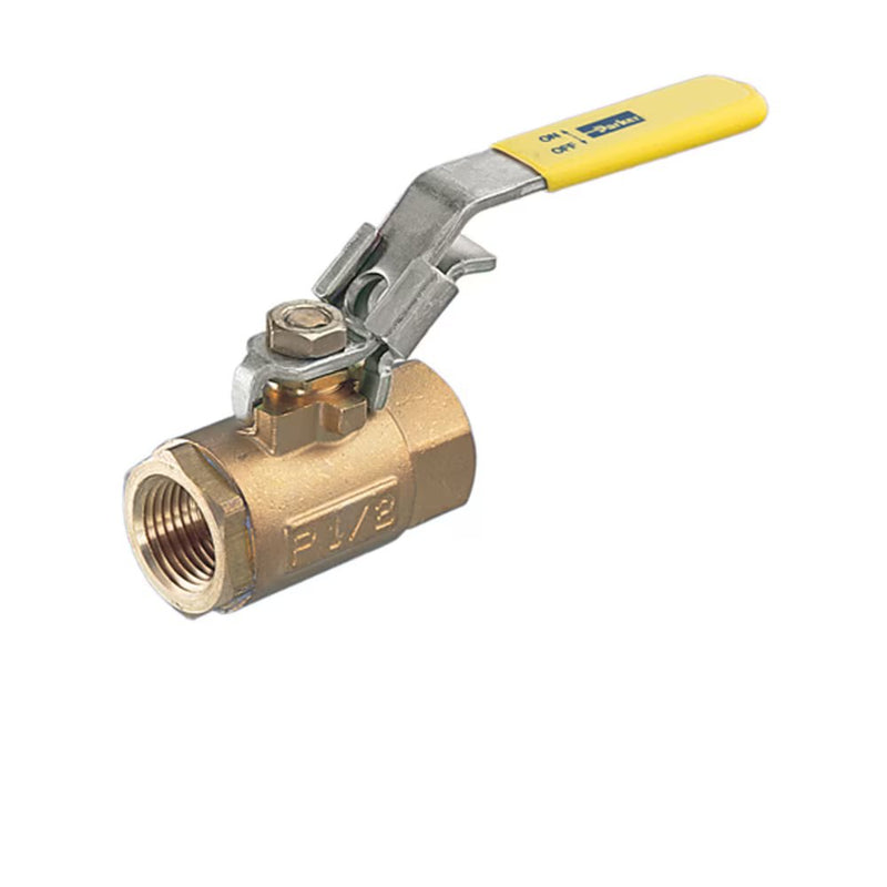 V500P-4 by Parker | Ball Valves | 1/4" Female Pipe Thread | 15/16" Hex (B) | 15/16" Hex (C) | 4.90" Length | Straight | Brass