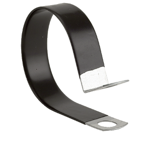 LVZ-24 by Foster | Loop Clamp w/ PVC Black Coating | Clamp Diameter: 1-1/2" | Galvanized Steel