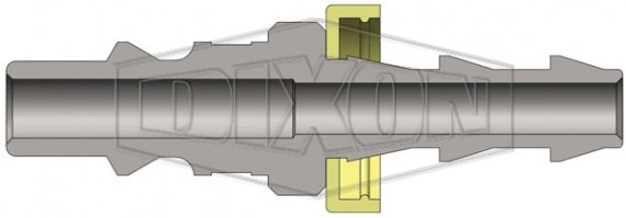 M2B2 by Dixon Valve | Pneumatic Quick Disconnect Coupling | M-Series | Push-Loc Hose Barb | 1/4" Hose ID x 1/4" ARO Interchange | Plug | Steel