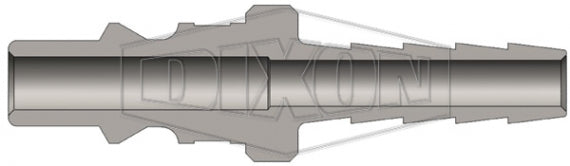 M2S2 by Dixon Valve | Pneumatic Quick Disconnect Coupling | M-Series | Hose Barb | 1/4" Hose ID x 1/4" ARO Interchange | Plug | Steel
