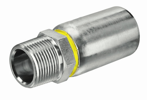 F02NPT2 Alfagomma Piranhaflex™ by Kuriyama | F Series | One-Piece Sewer & Lateral Line Hose Fitting | -02 Hose ID x -02 Male NPTF 60° Seat | Steel