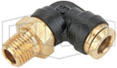 31095511DOT Dixon Valve D.O.T. Push-In Fitting - Male Elbow - 3/16" Tube OD x 1/8" Male NPT (Brass Body)