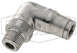 38896018 Legris by Dixon | Stainless Steel Push-In Fitting | Male Swivel Elbow | 3/8" Tube OD x 3/8" Male NPT