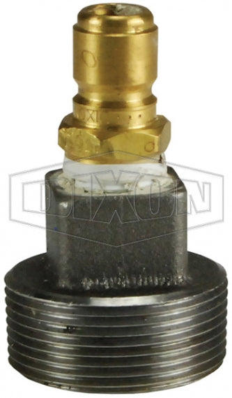 300TP by Dixon Valve | Hydrostatic Test Pump Test Cap | 3" Male NPT x 1/2" Quick Disconnect Plug | Iron / Steel  / Brass