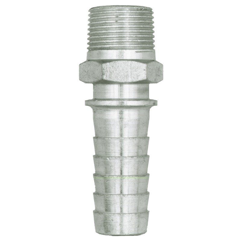 90000304 (GJMST44) by PT-Coupling | Male Stem | 1/4" Hose Barb x 1/4" Male NPT | Zinc Plated Steel
