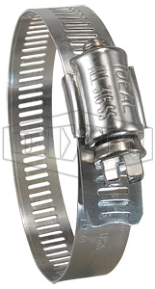 MGC96 by Dixon Valve | Style MGC | Marine Grade Worm Gear Clamp | 1/2" Band Width | Hose OD Range: from 4-1/2" to 6-1/2" | 316 Stainless Steel Band & Screw