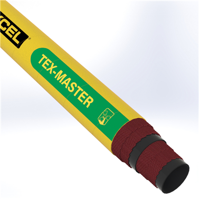 MASTER-3.0-100N by Texcel | TEX-MASTER Series | Heavy-Duty Textile Reinforced Air Hose | 3" Hose ID | 300 PSI | Yellow