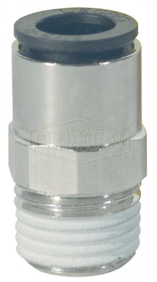 31756011 Legris by Dixon | Nylon/Nickel-Plated Brass Push-In Fitting | Male Connector | 3/8" Tube OD x 1/8" Male NPT