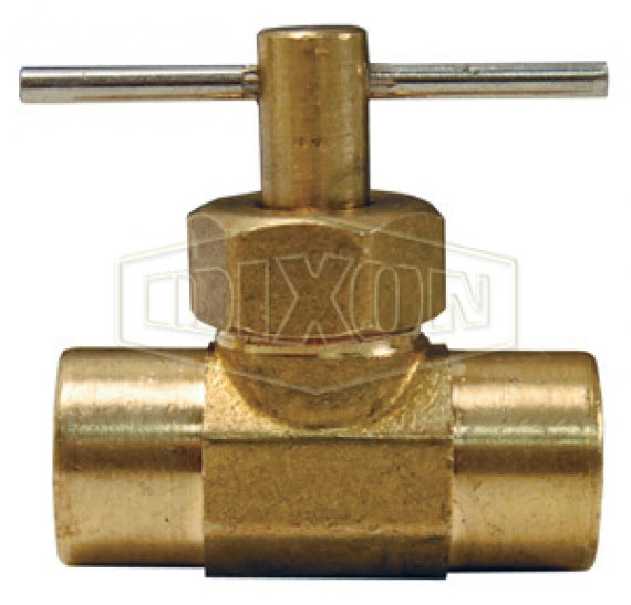 NV2F by Dixon Valve | Pneumatic Brass Needle Valve | 1/8" Female NPT x 1/8" Female NPT | 150 PSI | Brass