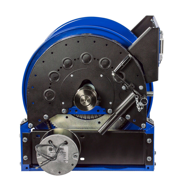 1680-1324-EF by Coxreels | 1600 Series | 1,500 PSI Motor Driven Hose Reel | 24V DC 1/3 HP Electric Motor | 1-1/2" Hose ID, 1-1/2" FNPT Inlet | Steel | 70ft Capacity, Hose Not Included