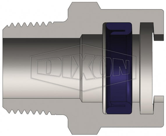 4NM4-B by Dixon Valve | Pneumatic Quick Disconnect Coupling | Dix-Lock® N-Series | 1/2" Male NPTF x 1/2" Body Size | Socket | Nitrile Seal | Brass