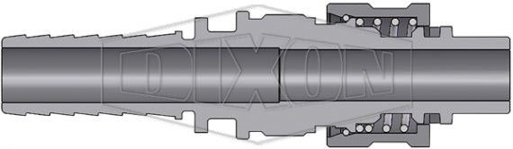 N4S4 by Dixon Valve | Pneumatic Quick Disconnect Coupling | Dix-Lock® N-Series | Hose Barb | 1/2" Hose ID x 1/2" Body Size | Plug | Steel
