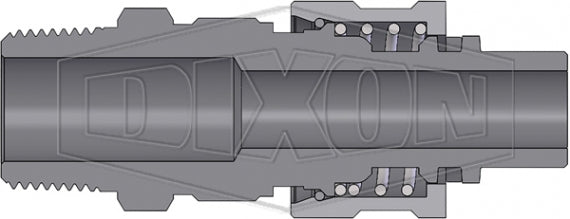 N4BM4-B by Dixon Valve | Pneumatic Quick Disconnect Coupling | Dix-Lock® N-Series | 1/2" Male BSPT x 1/2" Body Size | Plug | Brass