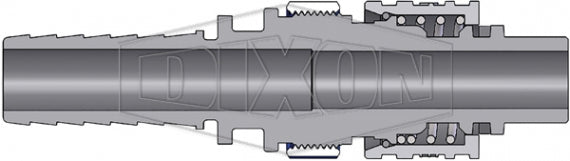 N4S6-LS by Dixon Valve | Pneumatic Quick Disconnect Coupling | Dix-Lock® N-Series | Hose Barb | 3/4" Hose ID x 1/2" Body Size | Plug with Locking Sleeve | Steel