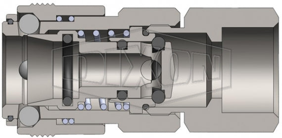 2NKBF2 by Dixon Valve | Pneumatic Quick Disconnect Coupling | NK-Series | 1/4" Female BSPP x 1/4" Japanese Industrial Interchange | Socket | Nitrile Seal | Steel