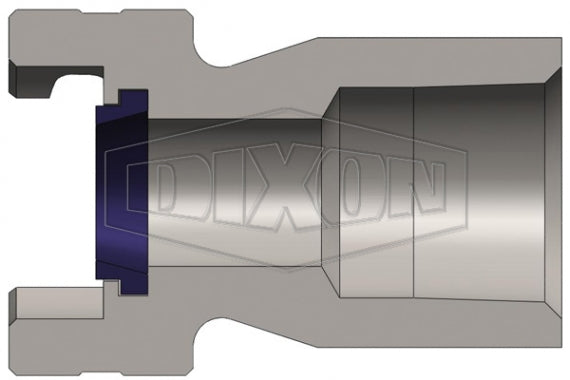 P4F4-B by Dixon Valve | Pneumatic Quick Disconnect Coupling | Dual-Lock P-Series | 1/2" Female NPTF x 1/2" Body Size | Plug | Nitrile Seal | Brass