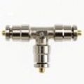 PCDT2603-04-04-04-B by Brennan Inc. | -04 Tube x -04 Tube x -04 Tube | Tee | Nickel Plated Brass