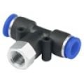 PCNY2602-04-04-04 by Brennan Inc. | -04 Tube x -04 Tube x -04 Female NPT Branch | Tee | Glass Reinforced Nylon