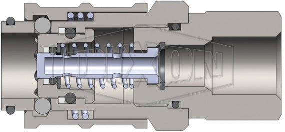 1PDF2 by Dixon Valve | Hydraulic Quick Disconnect Coupling | PD-Series | 1/4" Female NPT x 1/8" ISO15171-1 Diagnostic | Socket | Nitrile Seal | Steel