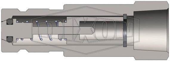 PD1F2 by Dixon Valve | Hydraulic Quick Disconnect Coupling | PD-Series | 1/4" Female NPT x 1/8" ISO15171-1 Diagnostic | Plug | Steel