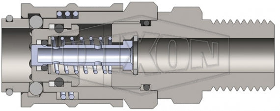 1PDM2 by Dixon Valve | Hydraulic Quick Disconnect Coupling | PD-Series | 1/4" Male NPT x 1/8" ISO15171-1 Diagnostic | Socket | Nitrile Seal | Steel