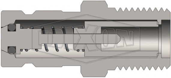 PD1M2 by Dixon Valve | Hydraulic Quick Disconnect Coupling | PD-Series | 1/4" Male NPT x 1/8" ISO15171-1 Diagnostic | Plug | Steel