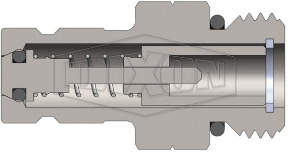 PD1OM2 by Dixon Valve | Hydraulic Quick Disconnect Coupling | PD-Series | 1/4" Male ORB x 1/8" ISO15171-1 Diagnostic | Plug | Steel