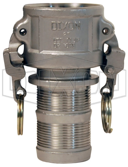 RC200EZPF by Dixon Valve | EZ Boss-Lock Cam & Groove Coupler | Type C | 2" Coupler x 2" Hose Shank | 316 Stainless Steel with Phono Finish