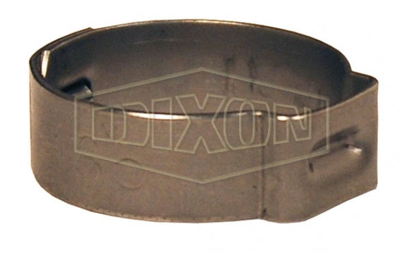 241R by Dixon Valve | Pinch-On Clamp | Single Ear | 0 .275" Band Width | 15/16" Nominal Size | Clamp Range: 0.839" Closed to 0.949" Open | 304 Stainless Steel