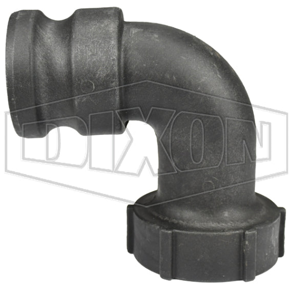 90PPA200 by Dixon Valve | Cam & Groove Adapter | 90° Elbow | Type A | 2" Adapter x 2" Female NPT | Polypropylene