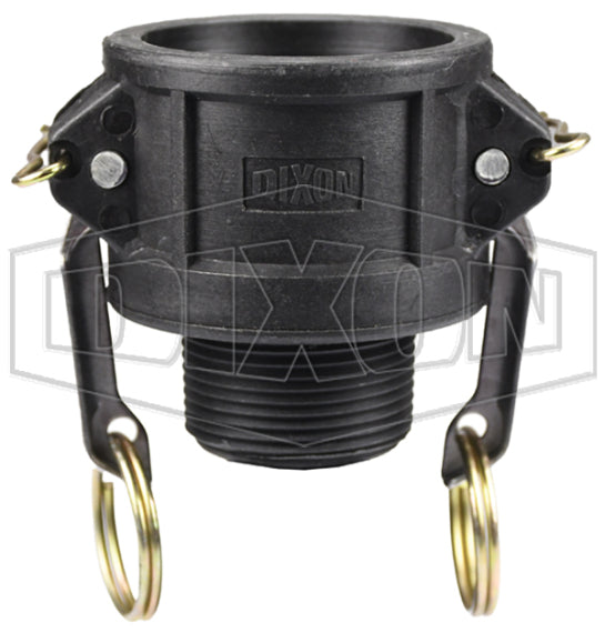 PPB125 by Dixon Valve | Cam & Groove Reducer (Jump Size) Coupler | Type B | 1-1/2" Coupler x 1-1/4" Male NPT | Polypropylene