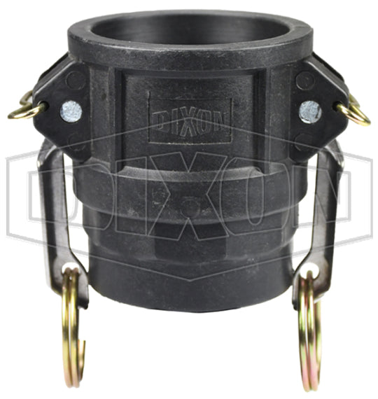 PPD150 by Dixon Valve | Cam & Groove Coupler | Type D | 1-1/2" Coupler x 1-1/2" Female NPT | Polypropylene