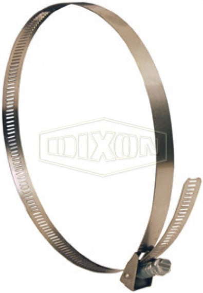 LS48 by Dixon Valve | Style LS | Quick-Release Worm Gear Clamp | 1/2" Band Width | Hose OD Range: from 1-1/2" to 3-1/2" | 201 Stainless Steel Band | Plated Hardened Carbon Steel Screw