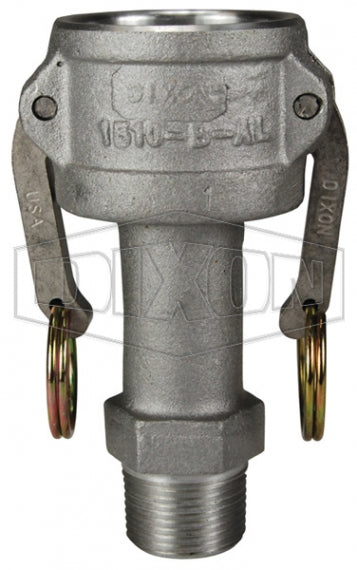 1510-B-AL by Dixon Valve | Cam & Groove Reducer (Jump Size) Coupler | Type B | 1-1/2" Coupler x 1" Male NPT | Aluminum
