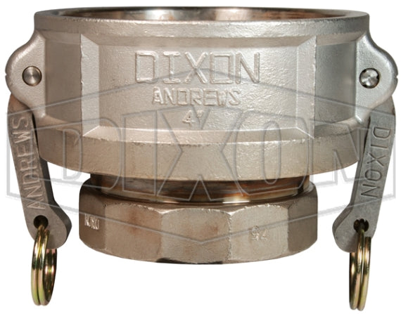 1510-D-SS by Dixon Valve | Cam & Groove Reducer (Jump Size) Coupler | Type D | 1-1/2" Coupler x 1" Female NPT | 316 Stainless Steel