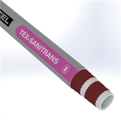 SAND-2.0T by Texcel | TEX-SANITRANS Series | FDA Sanitary Discharge Hose | 2" Hose ID | 150 PSI | Gray
