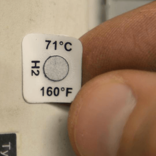 026285 by Tempil | Tempilabel Series 21 | Temperature Indicating Label: 210° F | Roll of 1000