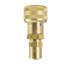 B-3BH3-B-SL Breco by Foster | Reusable Hose Clamp | B Series | 3/8" One Way Shut-Off | 3/8" Hose ID x 5/8" Hose OD | Straight | Brass