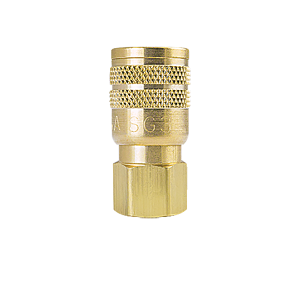 B-2CF2-B Breco by Foster | 1-Way Manual Sleeve Guard Sockets | C Series | 1/4" Socket x 1/4" Female NPT Thread | Straight | Brass