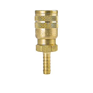 B-2CS3-B Breco by Foster | 1-Way Manual Sleeve Guard Sockets | C Series | 1/4" Socket x 3/8" Hose Stem | Straight | Brass