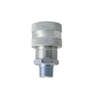 B-3WM3-S Breco by Foster | W Series | Quick Disconnect | 3/8" Socket x 3/8" Male NPT Thread | Valved | Straight | Steel